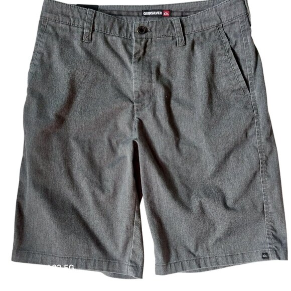 Quiksilver Mens Gray Casual Flat-Front Shorts Size 30 Polyester/Cotton Blend Mad - Picture 1 of 7